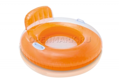 Надувной круг с дном для игр на воде Intex 56512NP Candy Color Lounges (от 8 лет, оранжевый)