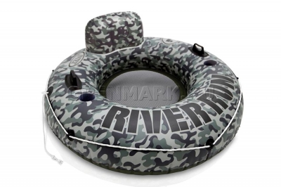 Круг-кресло надувное для плавания Intex 58835EU Camo River Run 1 (диаметр 135 см)